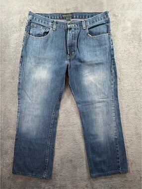 Banana Republic Men's Jeans 35x28 Blue Denim Straight Leg Casual Pants